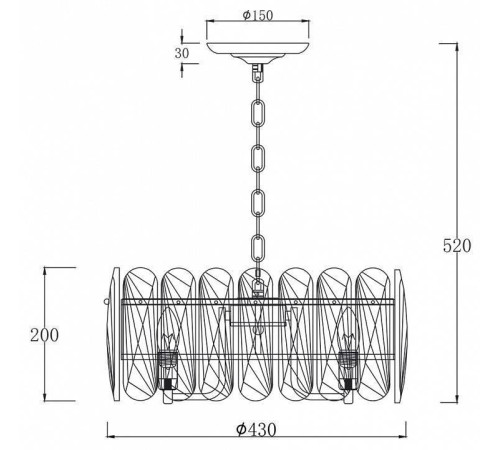 Подвесной светильник Escada Arabana 2114/6S Gold