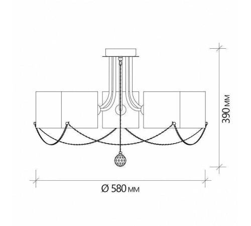 Люстра на штанге Escada Intense 683/5P