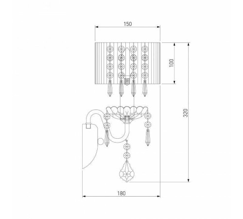 Бра Eurosvet Allata 2045/1 хром/белый