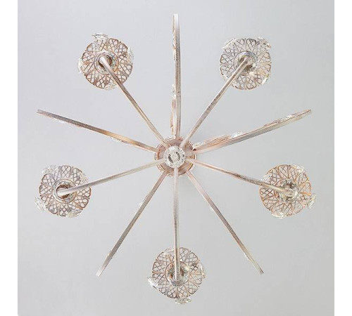 Подвесная люстра Eurosvet Alda 3305/5 белый с золотом/прозрачный хрусталь Strotskis