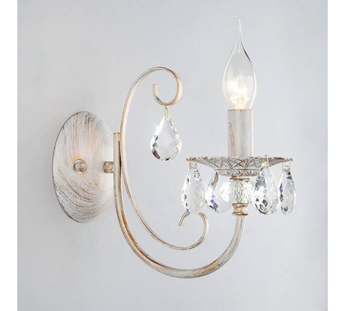 Бра Eurosvet Alda 3305/1 белый с золотом/прозрачный хрусталь Strotskis