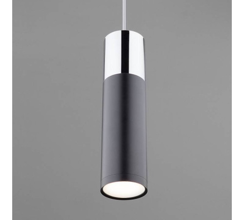 Подвесной светильник Eurosvet Double Topper 50135/1 LED хром/черный 12W
