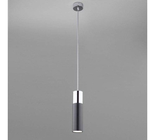 Подвесной светильник Eurosvet Double Topper 50135/1 LED хром/черный 12W