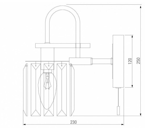 Бра Eurosvet Tenia 70090/1 графит