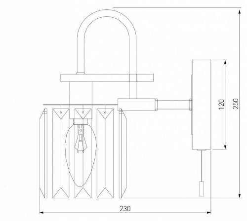 Бра Eurosvet Tenia 70090/1 черный