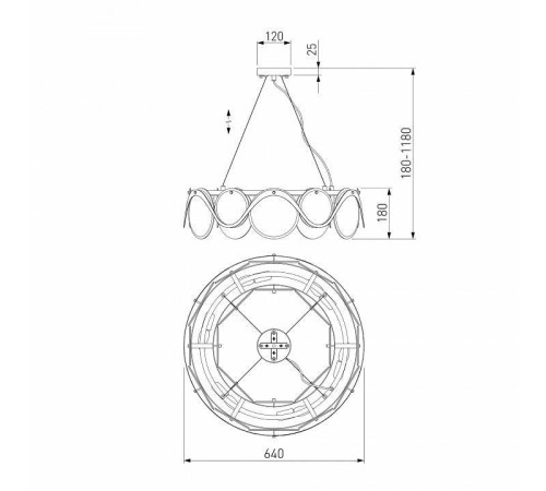Подвесной светильник Bogate's Galicia 354/6 Smart
