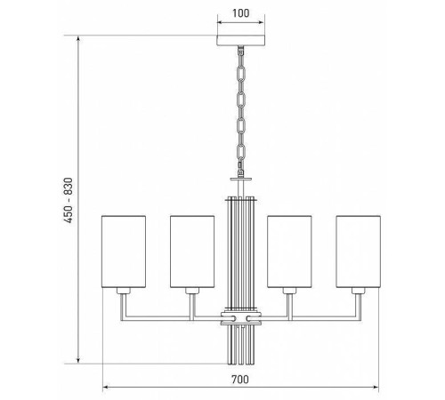 Подвесная люстра Eurosvet Soffio 60134/8 никель