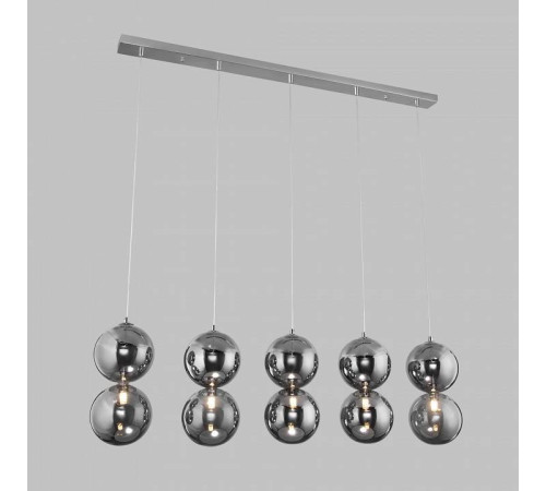 Подвесной светильник Eurosvet Selisa 50092/5 хром/дымчатый