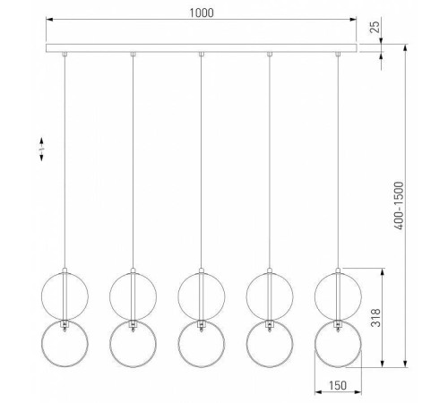 Подвесной светильник Eurosvet Selisa 50092/5 хром/дымчатый