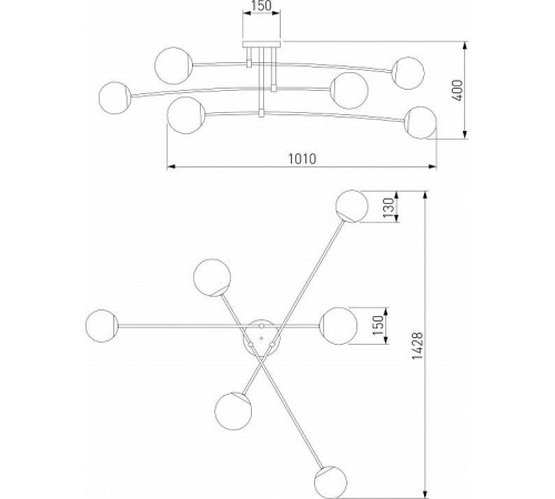 Потолочная люстра Eurosvet Netz a062214
