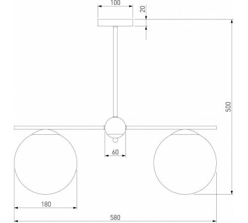 Люстра на штанге Eurosvet Marbella 60147/3 черный