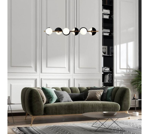 Подвесная люстра Eurosvet Moity 70149/6 черный/латунь