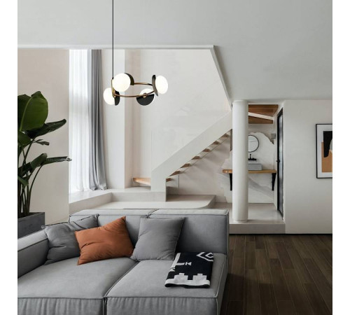 Подвесная люстра Eurosvet Moity 70150/4 черный/латунь