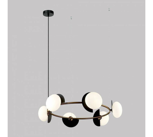 Подвесная люстра Eurosvet Moity 70150/6 черный/латунь