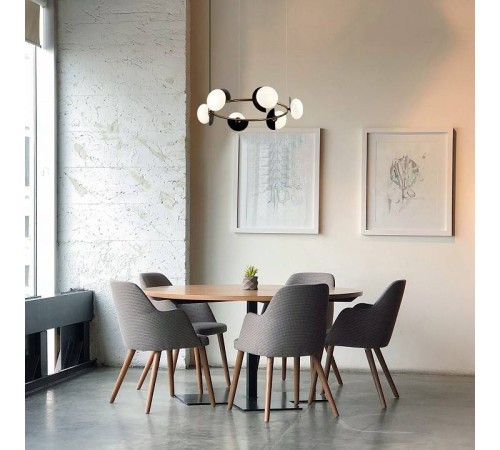 Подвесная люстра Eurosvet Moity 70150/6 черный/латунь