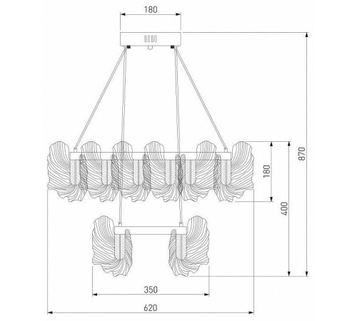 Подвесной светильник Bogate's Farfalla 90374/2