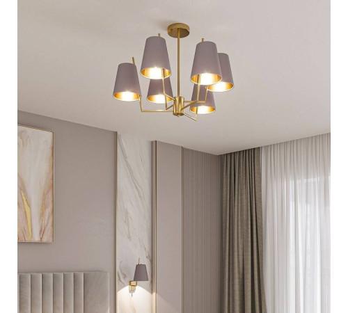 Люстра на штанге Eurosvet Topanga 60173/6 латунь