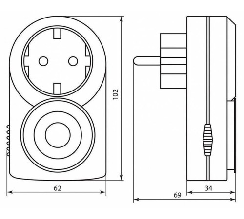 Розетка с электронным таймером Feron TM50 23238