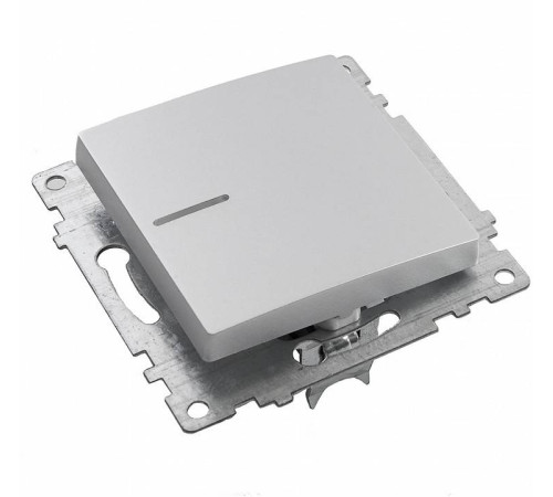 Выключатель одноклавишный с подсветкой без рамки Stekker Катрин 39577