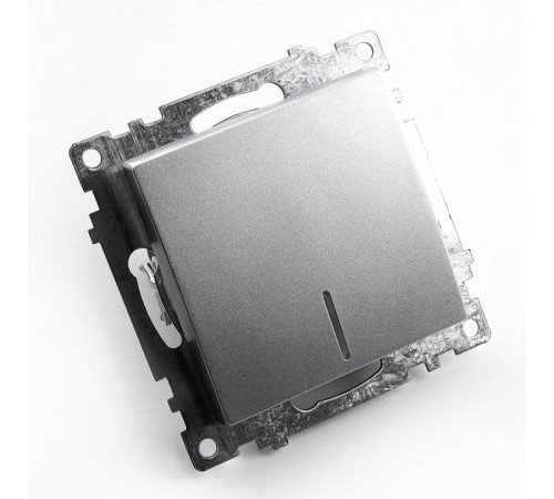 Выключатель одноклавишный с подсветкой без рамки Stekker Катрин 39577