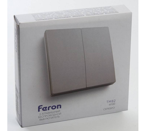 Выключатель беспроводной двухклавишный Feron Tm 82 41720