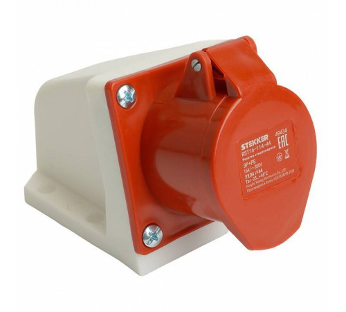 Розетка переносная разборная 2P+PE с крышкой Stekker ST 49434