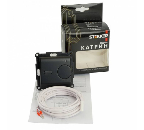 Терморегулятор электромеханический для теплого пола без рамки Stekker GLS00-7117-05 49741