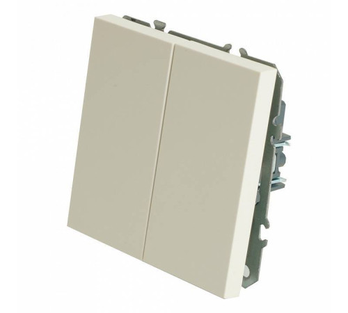Выключатель двухклавишный без рамки Stekker RSW10-5104-01 49866