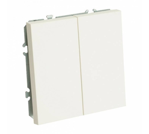Выключатель двухклавишный без рамки Stekker RSW10-5104-01 49866