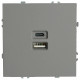 Розетка 2хUSB type A и C без рамки Stekker Эмили 49957