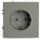 Розетка с заземлением и со шторкой, без рамки Stekker Эмили 49958