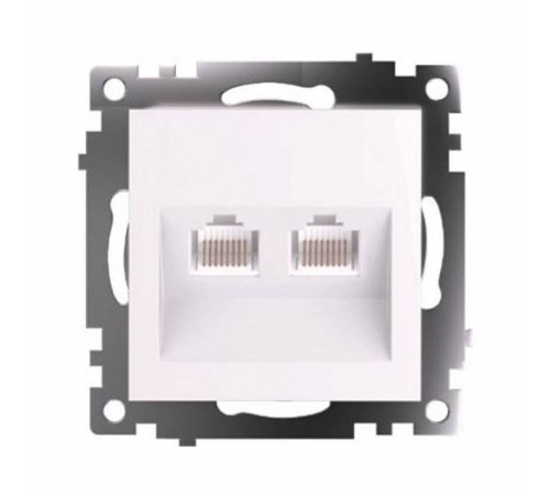 Розетка двойная Ethernet RJ-45 без рамки Stekker Катрин 50003
