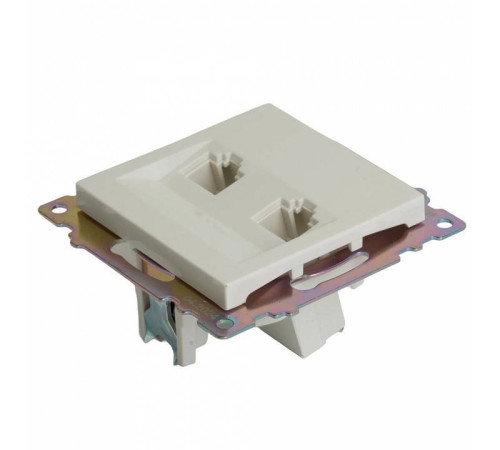 Розетка двойная Ethernet RJ-45 без рамки Stekker Катрин 50003