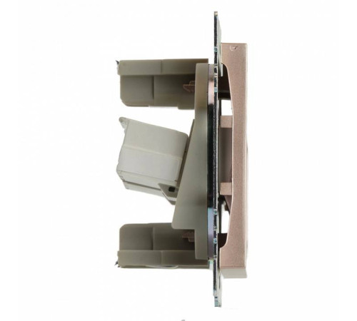 Розетка двойная Ethernet RJ-45 без рамки Stekker Катрин 50004