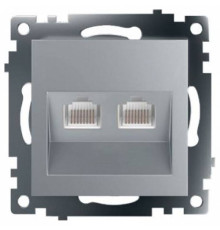 Розетка двойная Ethernet RJ-45 без рамки Stekker Катрин 50005