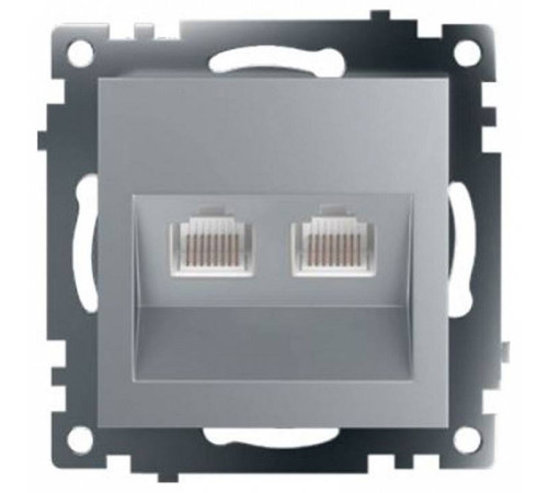 Розетка двойная Ethernet RJ-45 без рамки Stekker Катрин 50005