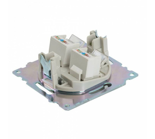 Розетка двойная Ethernet RJ-45 без рамки Stekker Катрин 50005