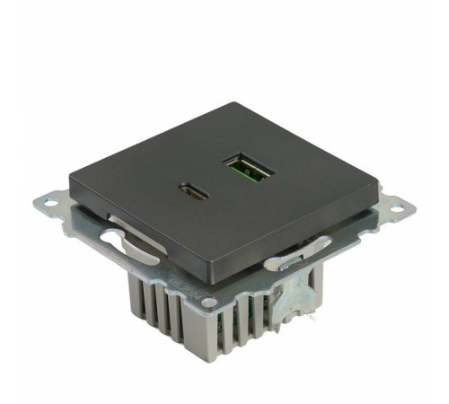 Розетка 2хUSB type A и C без рамки Stekker Катрин 50052