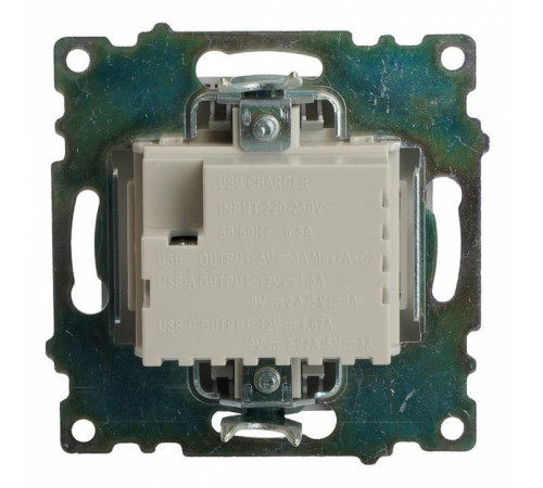 Розетка 2хUSB type A и C без рамки Stekker Катрин 50054