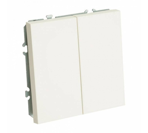Выключатель двухклавишный без рамки Stekker Эмили 50162
