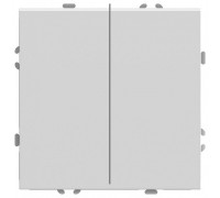 Выключатель двухклавишный без рамки Stekker Эмили 50231