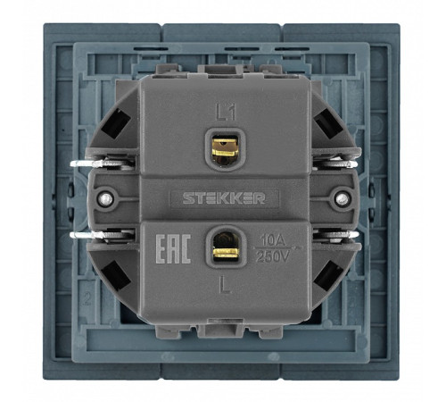 Выключатель одноклавишный без рамки Stekker Мия 50442