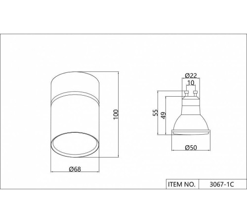 Накладной светильник Favourite Dunia 3067-1C
