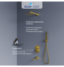 Душевая система скрытого монтажа RGW SP-56Gb золото 51140856-06