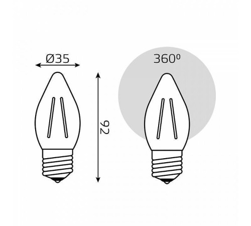 Лампа светодиодная Gauss Filament A60 E27 11 Вт 4100 K 103802211