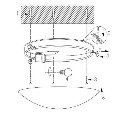 Накладной светильник Globo Alivia 40414-1