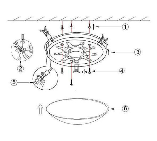 Накладной светильник Globo Palila 40428