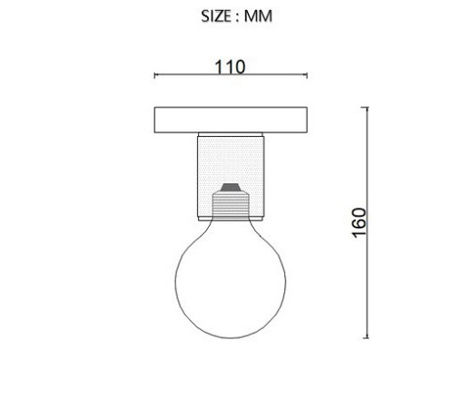 Накладной светильник Imperiumloft RH Utilitaire Socket 48,071
