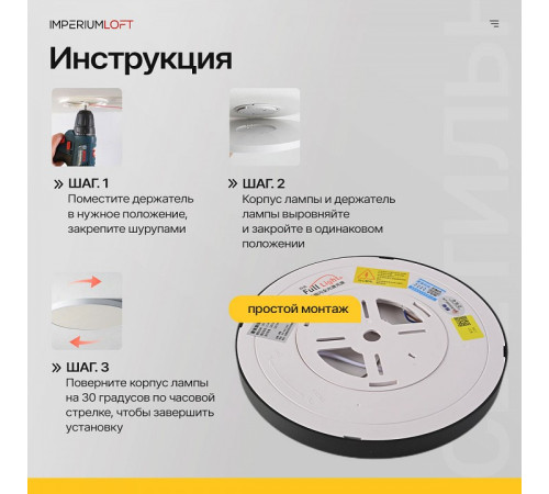 Накладной светильник Imperiumloft Slim01