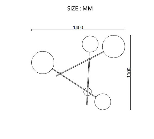 Накладной светильник Imperiumloft Iride Bernhardt DOTS-201